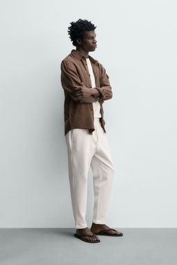 PANTAL?N CINTURA JOGGER EASY CARE / Blanco roto - Zara фото 4