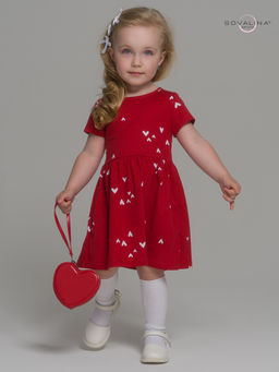 Платье Лето беленькие сердечки