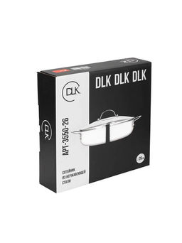 Сотейник с крышкой стеклянной из нержавеющей стали (3-х слойный) 26x7 см (2.6 л), арт. 3550-26 - D.L.K. фото 9