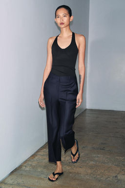 TOP HALTER POLIAMIDA / Negro