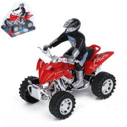 Мотоцикл инерционный Квадрик, с гонщиком, цвета МИКС