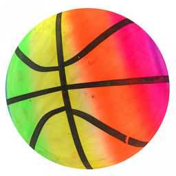 Мяч игровой Баскетбол д18см, радужный, ПВХ (Китай) - Домашняя мода фото 5