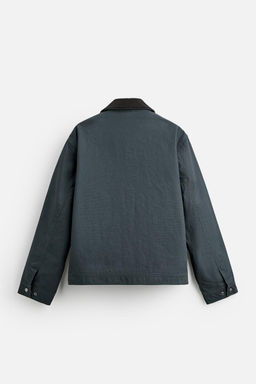 CONTRAST COLLAR CROPPED FIT JACKET - Zara фото 8