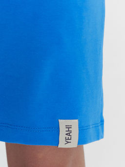 Комплект для мальчиков (футболка, шорты) молочно-голубой с печатью - Mark formelle фото 7