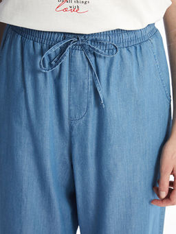 Beli Lastikli Wideleg Kad?n Jean Pantolon