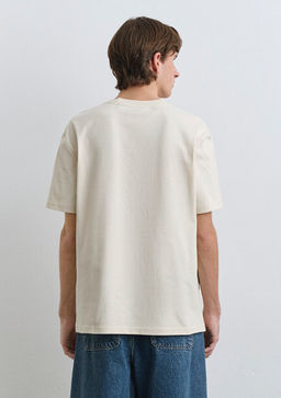 Fearless Bask?l? Ekru Tisort - Mavi фото 3