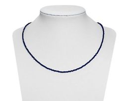 Бусы, шпинель шар грань 2,0 сапфировая, облагороженная, КА-0105