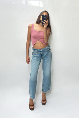 Z1975 STRAIGHT-LEG CROPPED MID-RISE JEANS