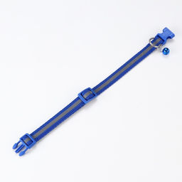 Ошейник двухслойный с фастексом и светоотражающей полосой, 30 х1,5 см, синий - Пижон фото 4