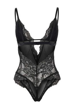 Siyah Dantel/Tul Fitted Duz Body THMSS26BD00009 - Trendyolmilla фото 4