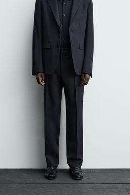 100% WOOL SUIT TROUSERS