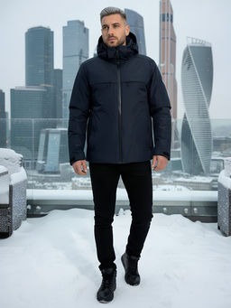 Горнолыжная куртка мужская зимняя темно-синего цвета 2412TS - Mtforce фото 5