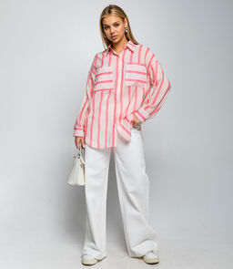 Рубашка #КТ21020 (1), розовый