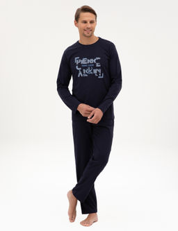 Lacivert Pijama Tak_m_
