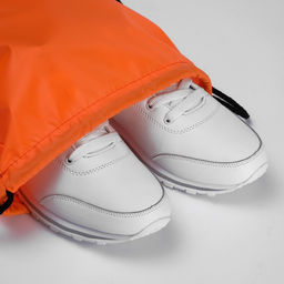 Мешок для обуви 420 х 340 мм, Calligrata Стандарт, (мягкий полиэстер, плотность 210 D), оранжевый  фото 6