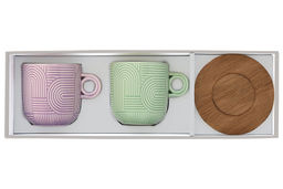 Набор чашек Радуга, сиреневая, зелёная, 0,25 л, 2 шт - Easy life фото 3