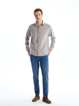 Regular Fit Uzun Kollu Gabardin Erkek G?mlek