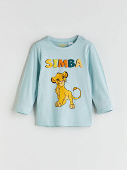 Bisiklet Yaka Simba Bask?l? Erkek ?ocuk Pijama Tak?m?