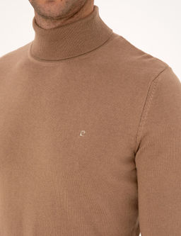 Camel Slim Fit Bal_k__ Yaka Basic Triko Kazak - Pierre cardin фото 7