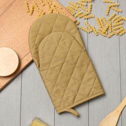 Варежка-прихватка Этель Kitchen цв.коричневый, 15х28см,саржа, 100% х/л  фото 2