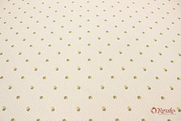 Плательный хлопок с вискозой микроворс Клубнички цв.горчичный, ш.1.4м, хл.-50%, вискоза-50% - Купава фото 2