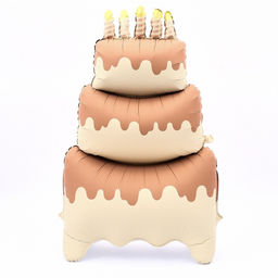 Воздушный шар фольгированный 60" «Большой сливочный торт», под воздух