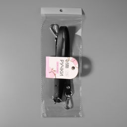 Ручка для сумки из натуральной кожи, регулируемая, с карабинами, 60 2 см 1,2 см, цвет чёрный/серебряный - Арт узор фото 8