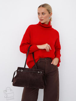 Сумка женская кожаная 8021-1S coffee Velina Fabbiano-Safenta