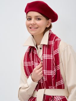 ХЛОПОК ВИСКОЗА Большой, красивый двусторонний палантин с необычной выработкой по всему полотну изделия