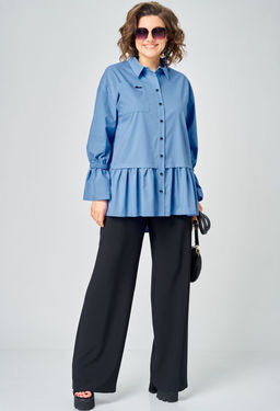 Блуза EVA GRANT 7080-1 голубой