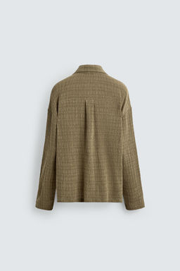 CAMISA ESTRUCTURA EFECTO ARRUGADO / Beige - Zara фото 8