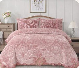 Комплект: велюровое покрывало + 2 наволочки 50х70 BELLA HOME Y-04 СЕРЫЙ