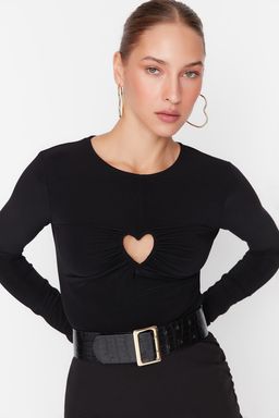 Trendyolmilla Mor Orme Kalp Pencere/Cut Out Detayl? C?tc?tl? Body TPRAW23BD00059  фото 4