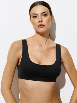 OmD 1142B Invisible Майка Топ женская (кроп-топ на широких бретелях с вкладышами), PA - caramello - Omsa фото 3