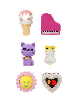 Набор фигурных ластиков, 6 штук, МИКС