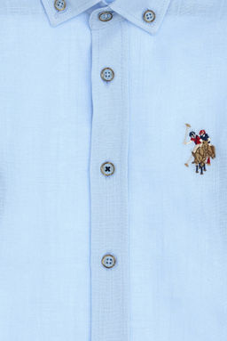 Erkek _ocuk A__k Mavi Uzun Kollu Basic G_mlek Sepette S_rpriz _ndirim - U.s. polo assn фото 3