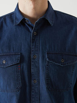 Regular Fit Uzun Kollu Erkek Jean G?mlek