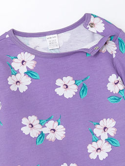 Bisiklet Yaka ?i?ekli K?z ?ocuk Pijama Tak?m? - Waikiki фото 3