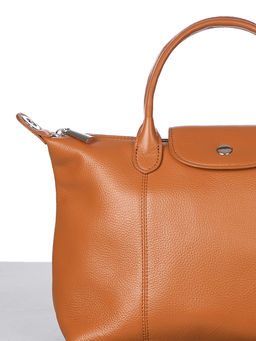 LACCOMA сумка НИ2406-рыжий натуральная кожа хлопок  фото 3