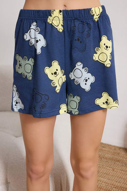 Trendyolmilla Ekru %100 Pamuklu Ay?c?kl? Sortlu Orme Pijama Tak?m? THMSS24PT00072  фото 30