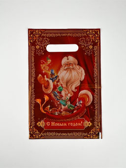 Набор подарочных пакетов, полиэтилен, 4 вида, 20 шт, Новый год, 20 ? 30 см