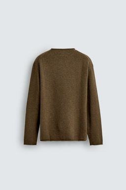 100% WOOL ROLLED EDGE SWEATER - Zara фото 7