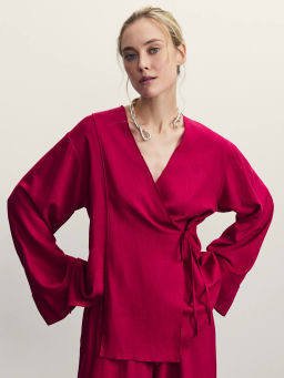 Кимоно из вискозы и льна / Zarina