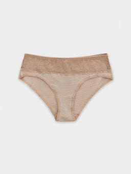 Цена за 2 штуки! Трусы женские классические кофейно-коричневые в полоску - Mark formelle фото 8