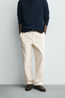 PANTAL?N STRAIGHT FIT ESTRUCTURA / Crudo - Zara фото 2