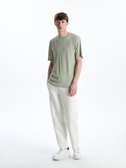 Bisiklet Yaka K?sa Kollu ?izgili Erkek Ti??rt