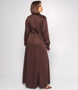 Джинсовое платье #КТ8070, шоколадный - Dommod фото 3