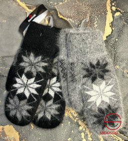 Женские теплые варежки - Bruno фото 4