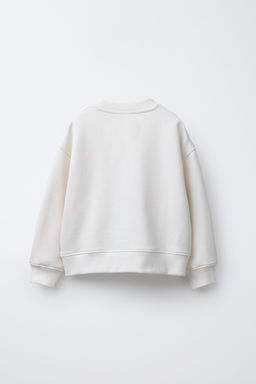 SWEATSHIRT WITH SLOGAN AND TEDDY BEAR PRINT - Zara фото 2