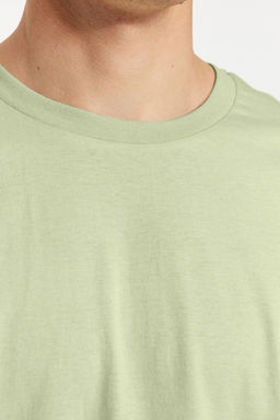 Mint Oversize/Genis Kesim %100 Pamuk K?sa Kollu Basic T-Shirt TMNSS22TS0318